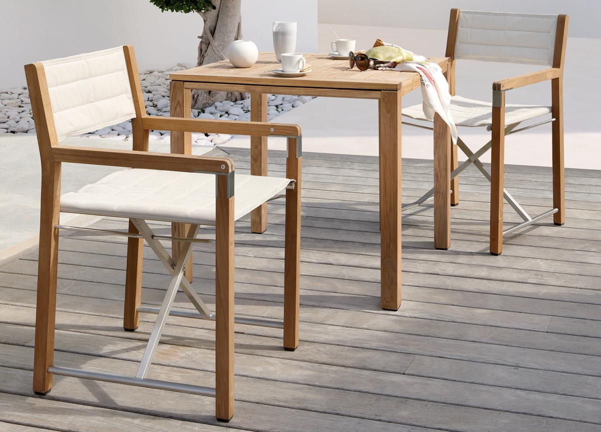 Manutti Cross Teak Garden Dining Chair - Now Discontinued