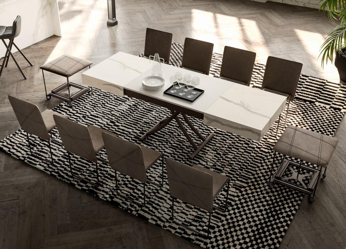 Ozzio Cubix Pouf With 4 Chairs