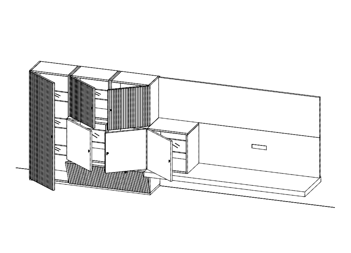 DaFre Day Wall Unit Composition 1