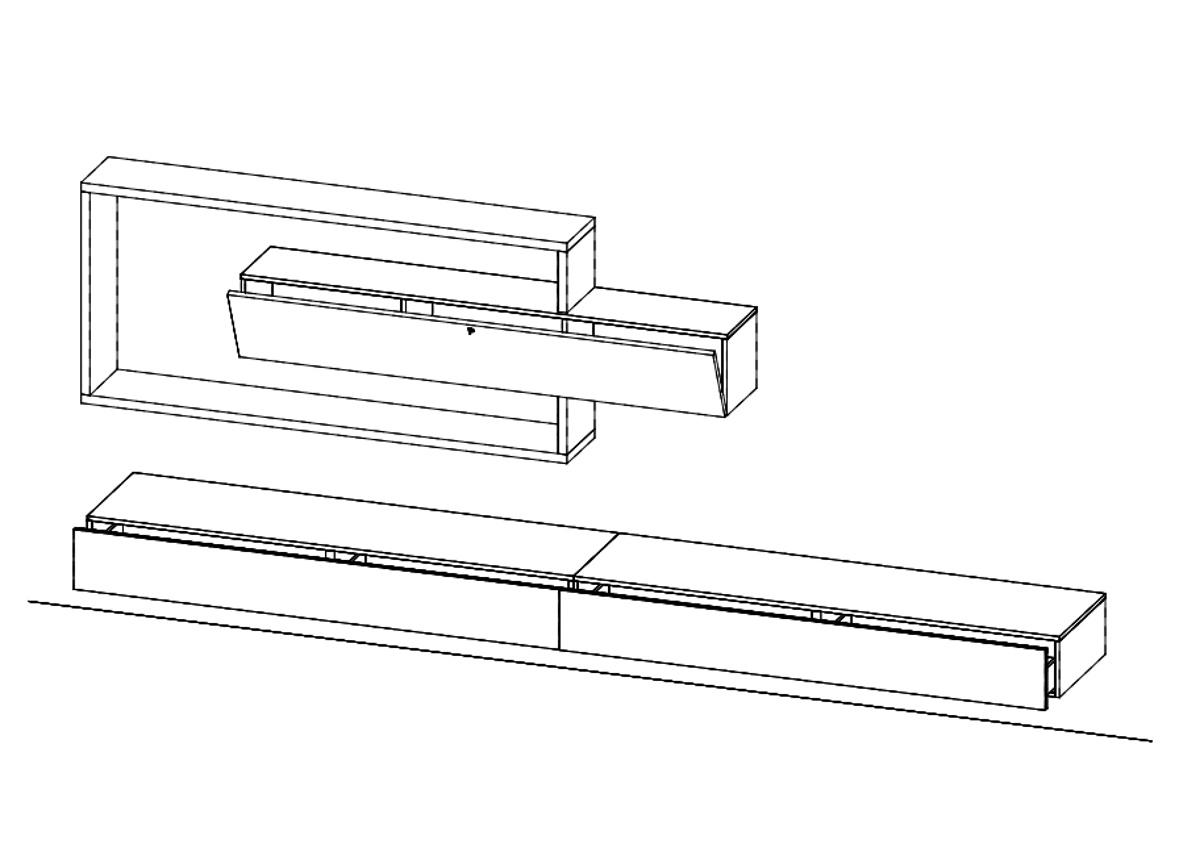 DaFre Day Wall Unit Composition 5