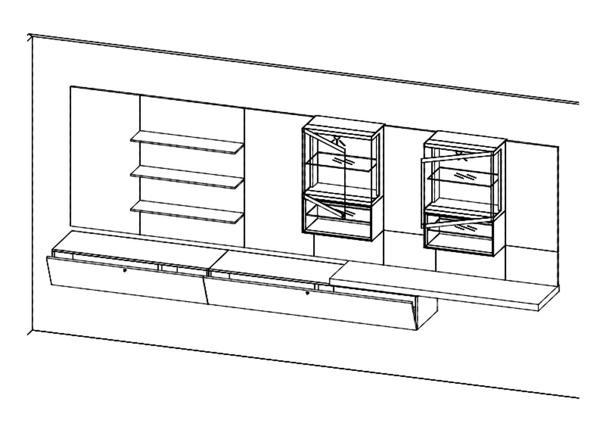 DaFre Day Display/Wall Unit Composition 11