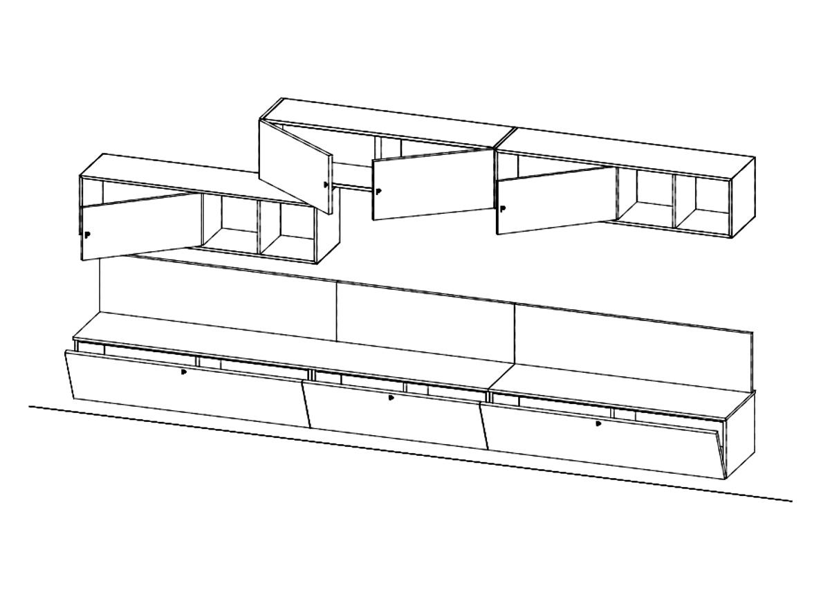 DaFre Day Titan Home Office/Wall Unit Composition 33