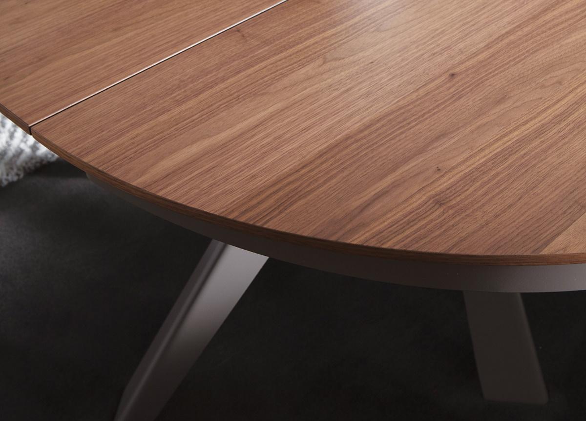 Ozzio Emisfero Legno Round Extending Dining Table