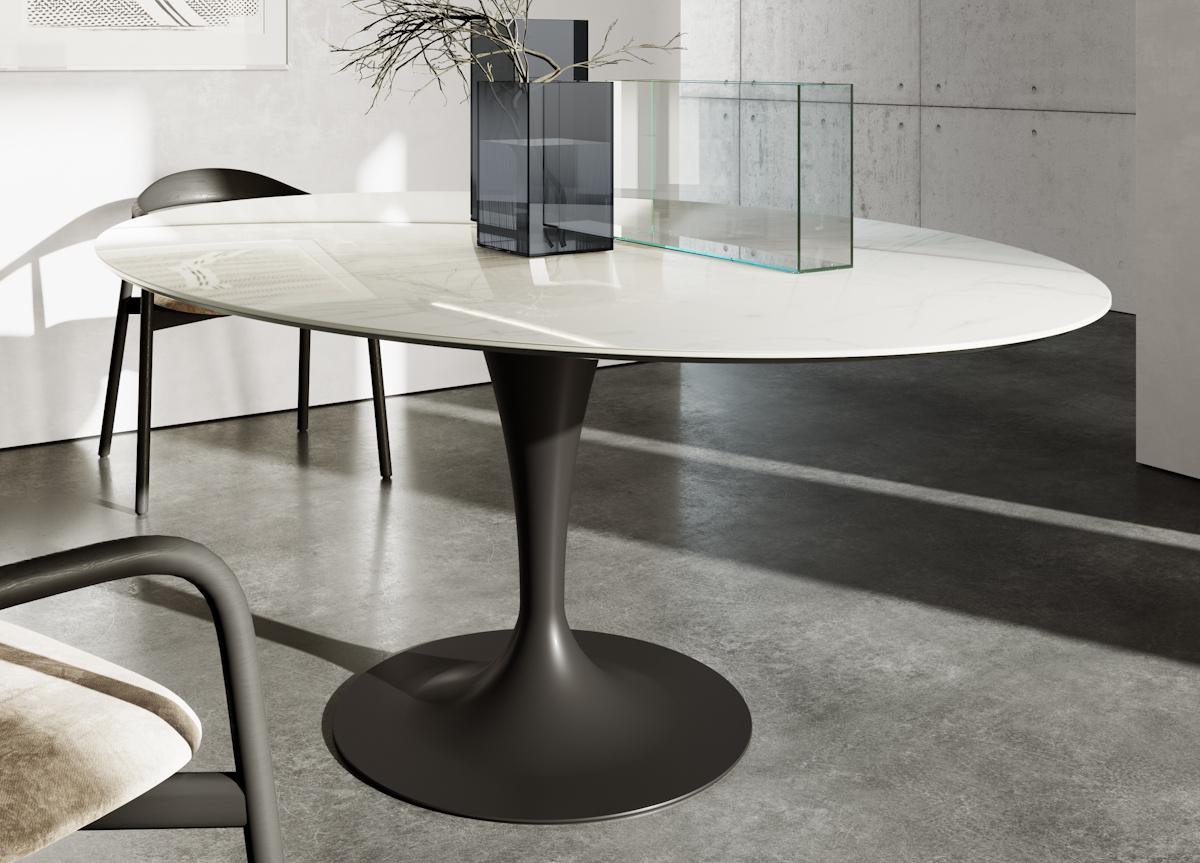 Sovet Italia Flute Oval Dining Table