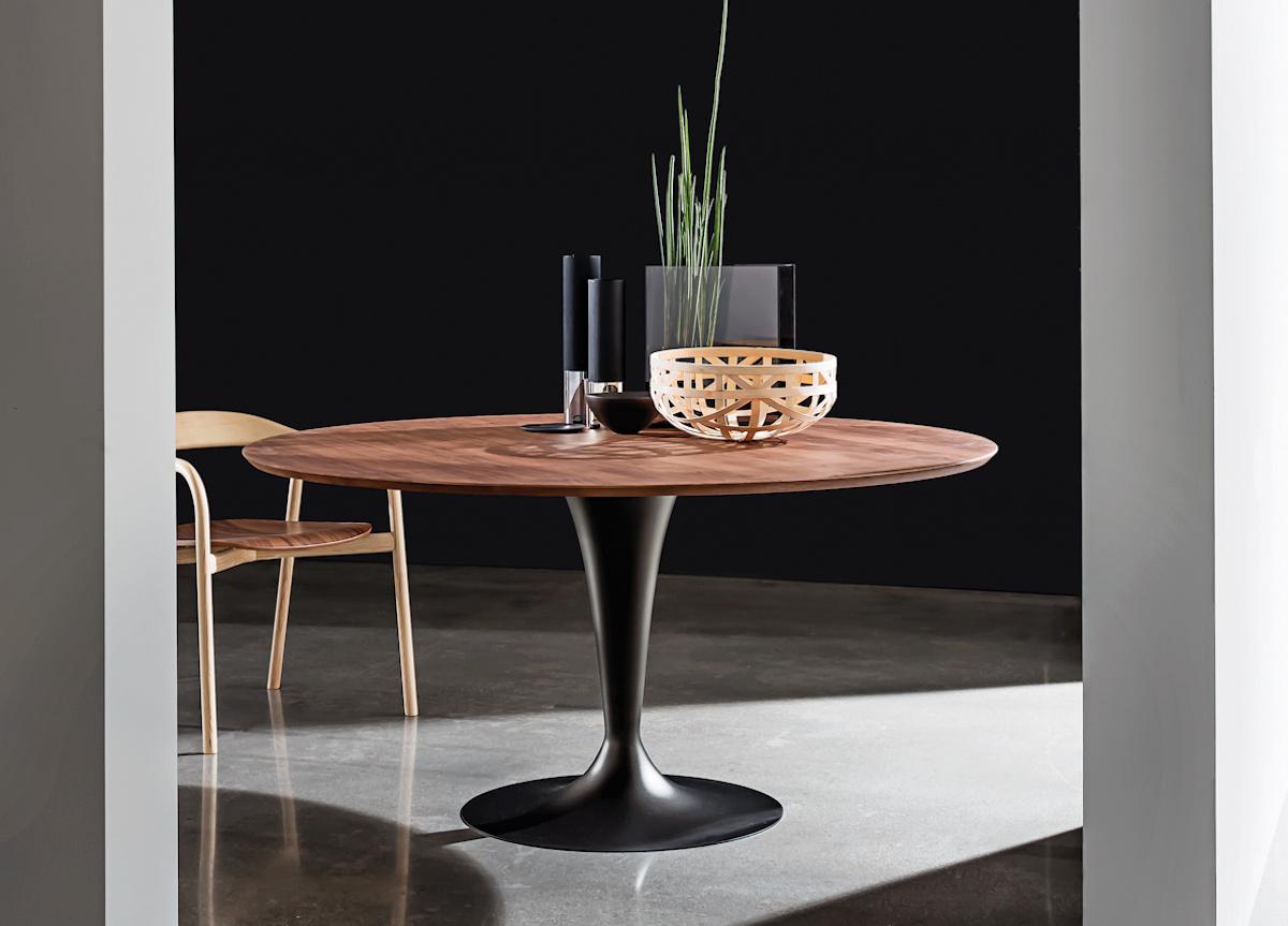 Sovet Italia Flute Wood Round Dining Table