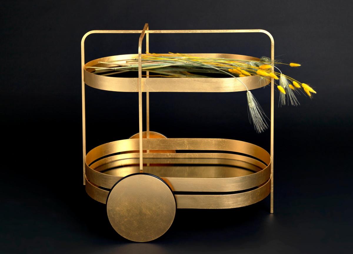 Schonbuch Grace Limited Edition Gold Drinks Trolley