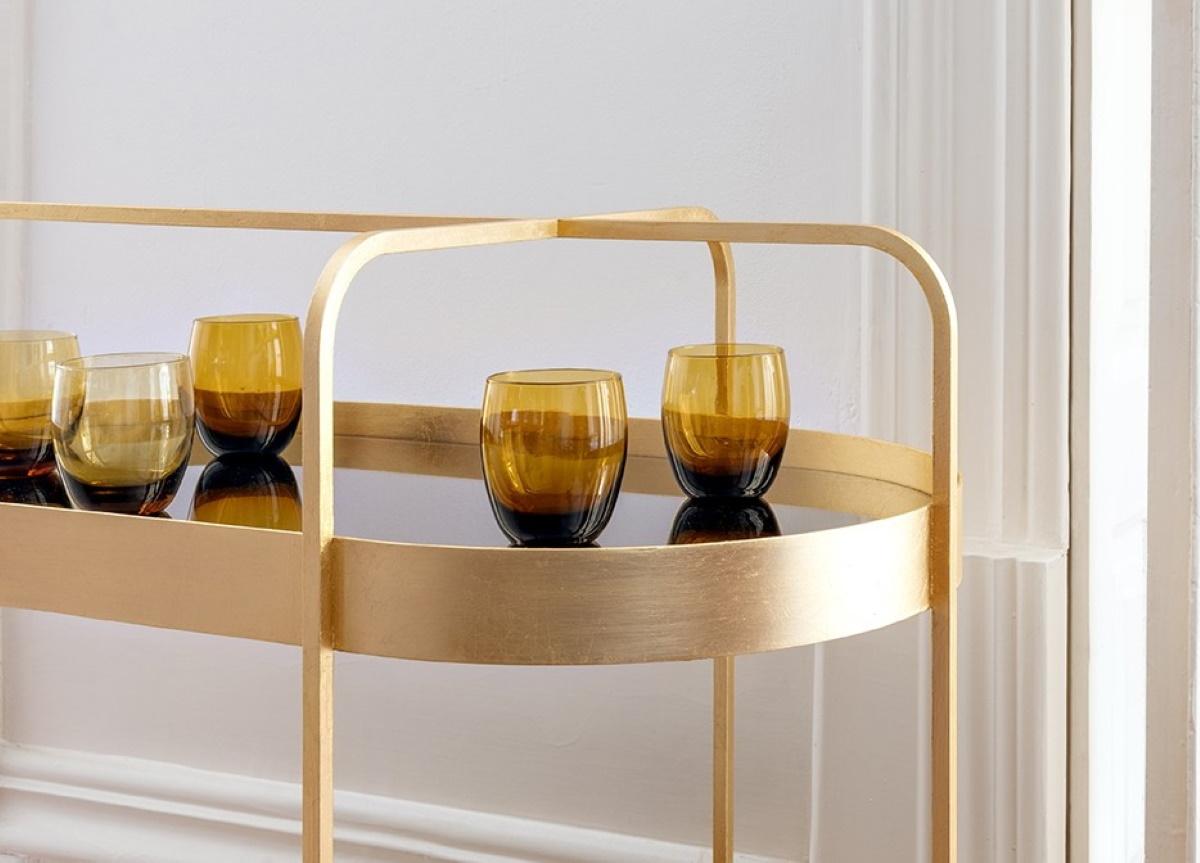 Schonbuch Grace Limited Edition Gold Drinks Trolley