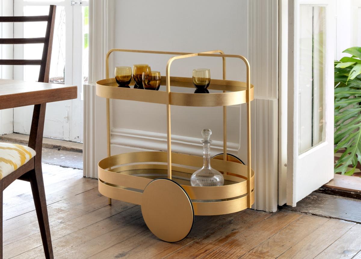 Schonbuch Grace Limited Edition Gold Drinks Trolley