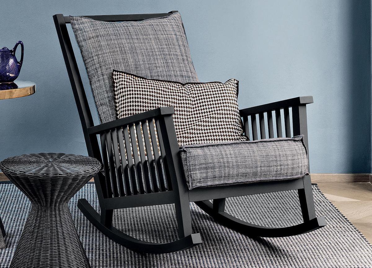 Gray and white rocking chair deals