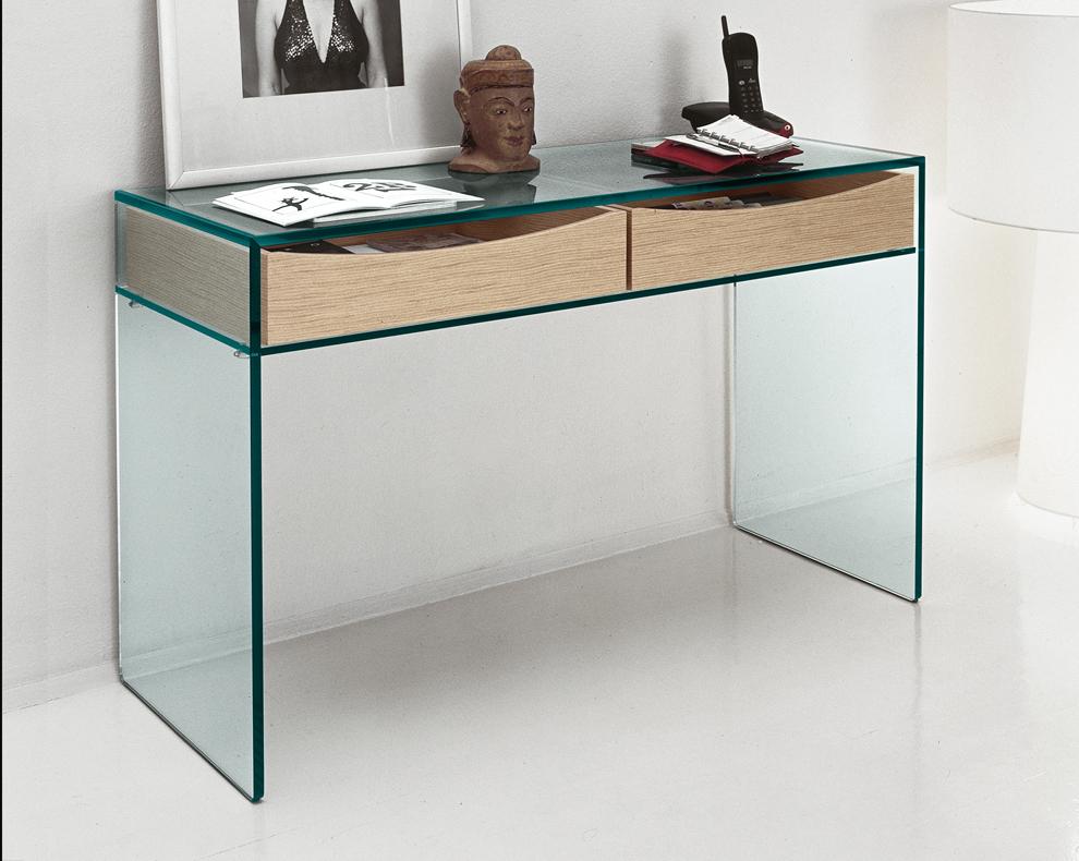 Go Modern Ltd Console Tables Tonelli Gulliver Clear Glass Desk