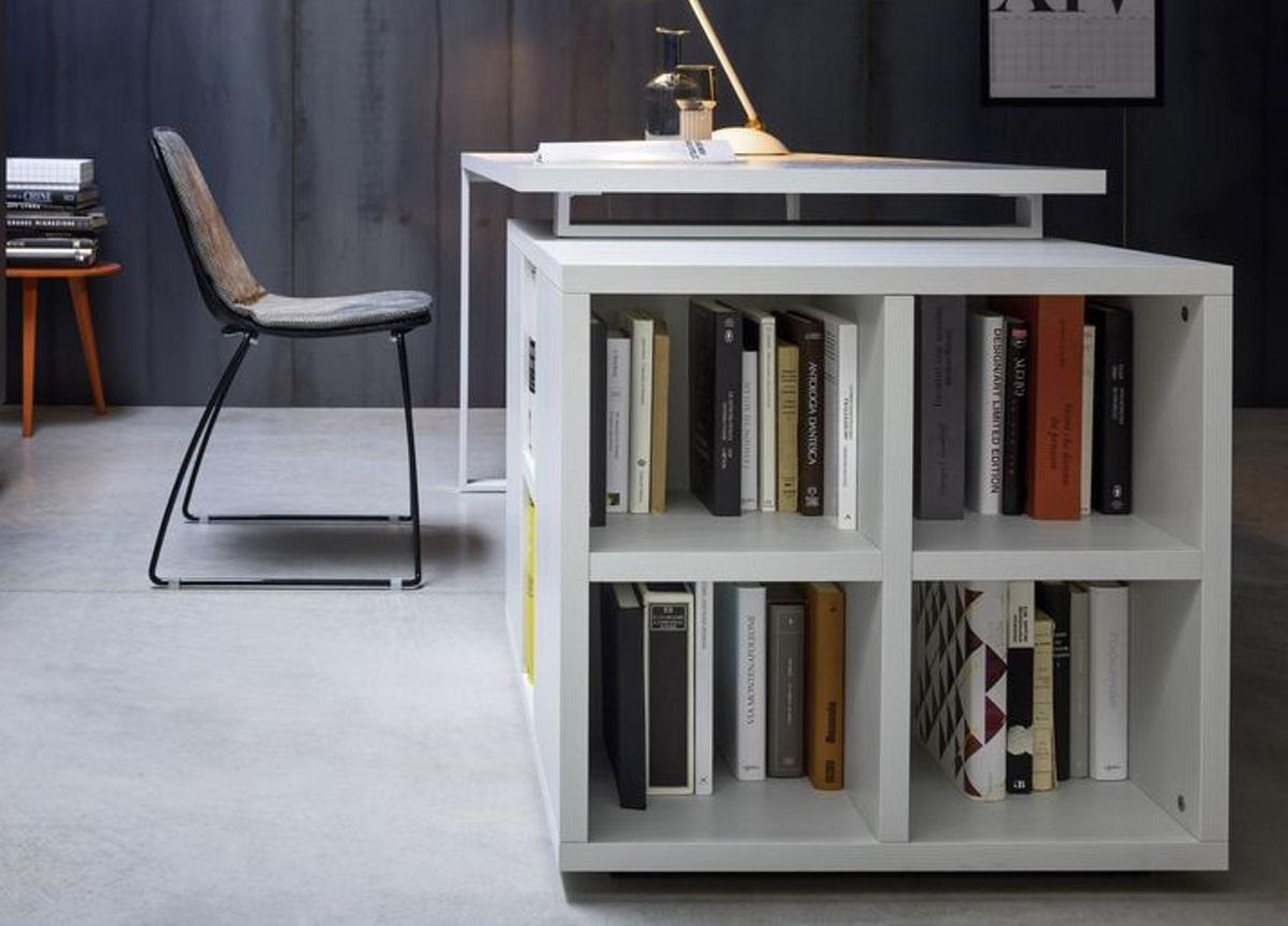 Isola Home Office Desk With Bookcase