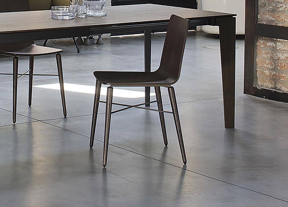 Bontempi Kate Dining Chair with Wooden Legs