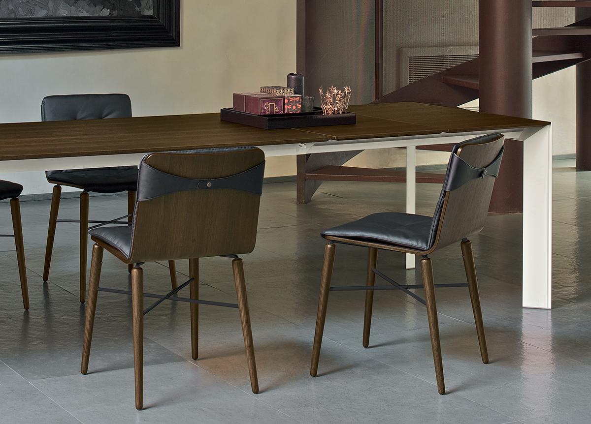 Bontempi Kate Dining Chair with Wooden Legs