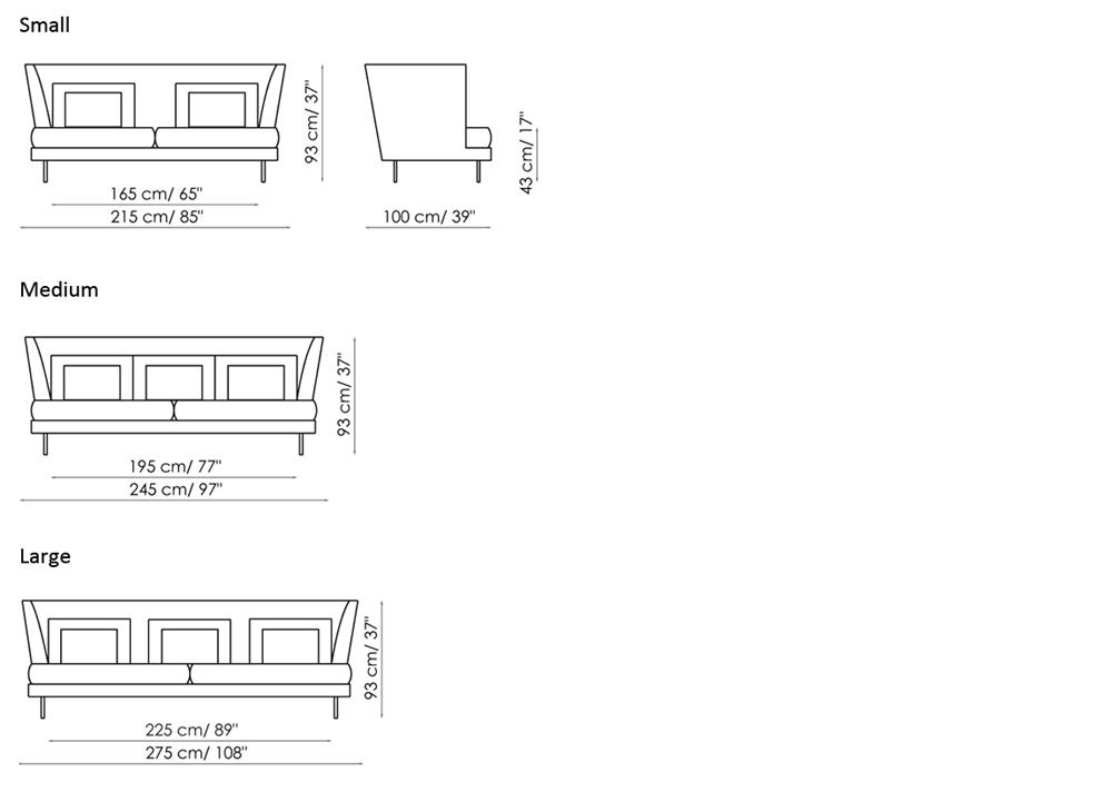 Bonaldo Lars High Back Sofa - Now Discontinued