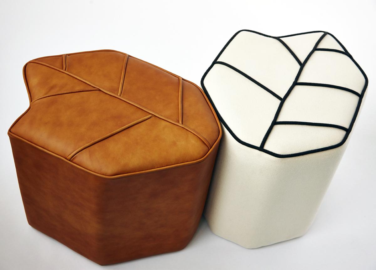 Design By Nico Leaf Stool in Leather