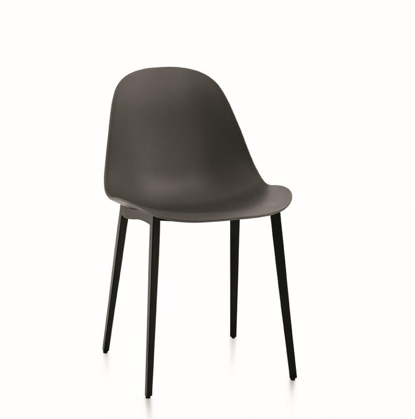 Bontempi Mood Dining Chair with Metal Legs