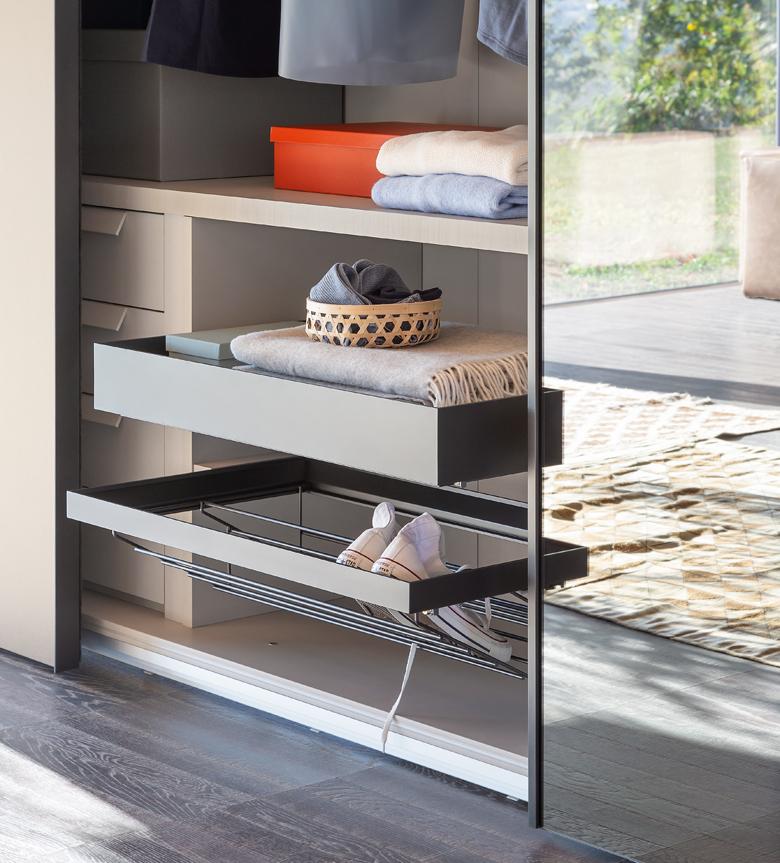 Offset Sliding Door Wardrobe With Mirror Inserts