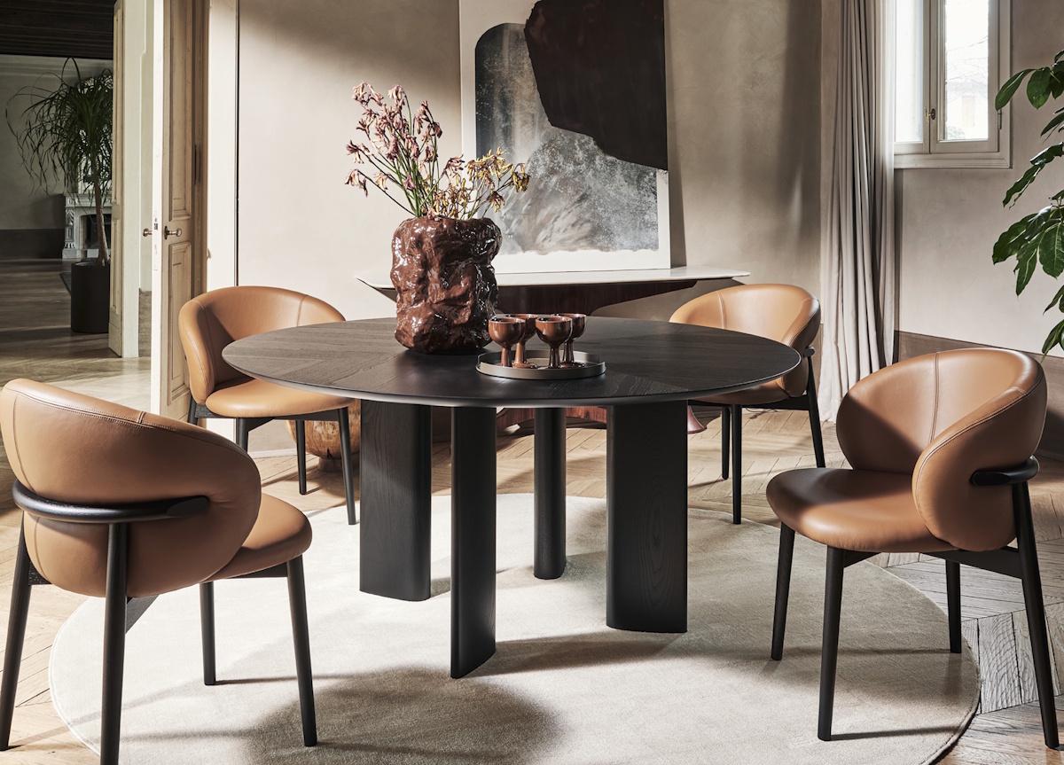 Calligaris Oleandro Dining Armchair (Wood Legs)