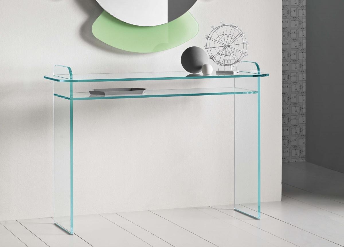 Tonelli Opalina Glass Console Table Contemporary Console Tables