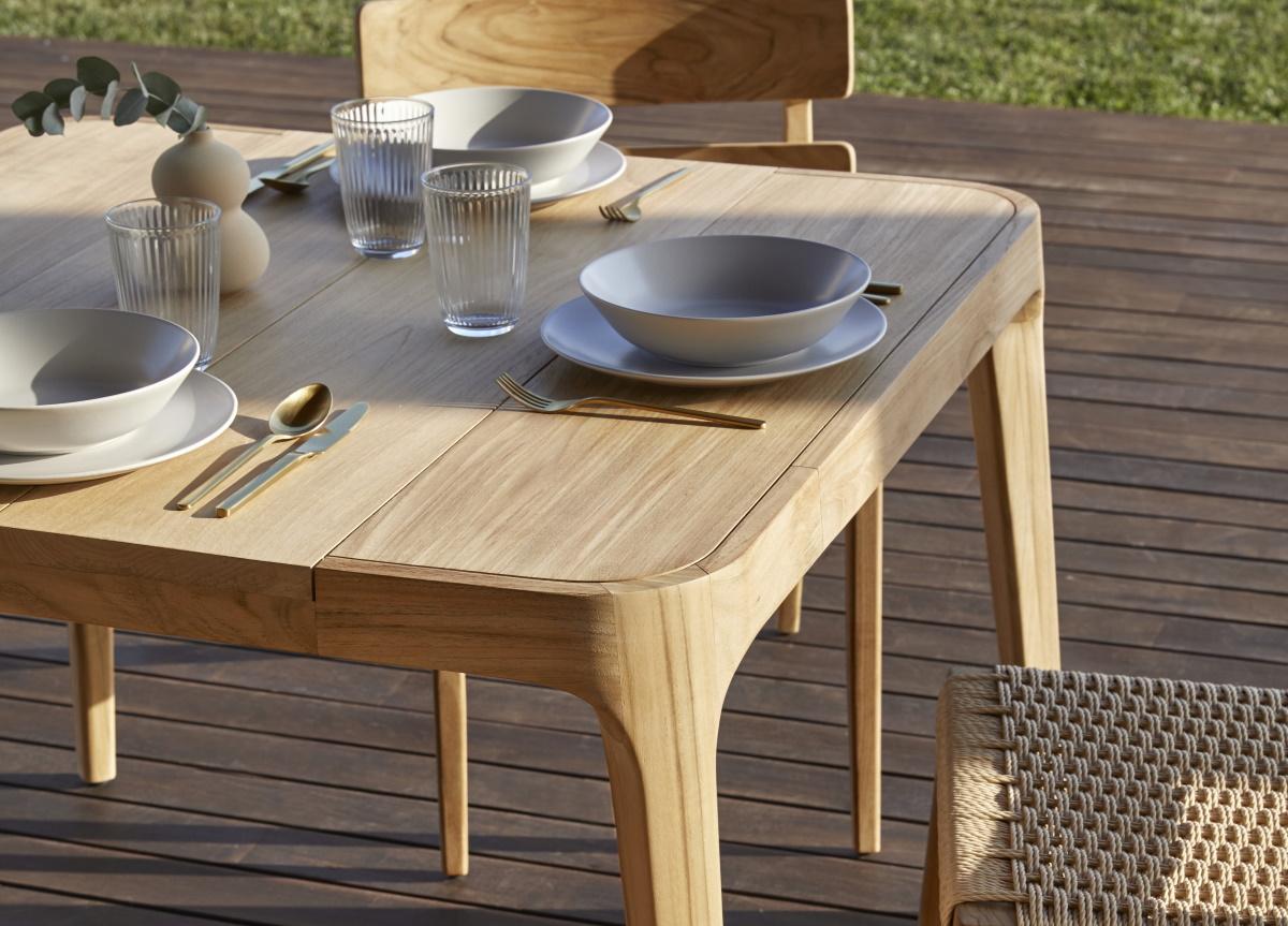 Paralel Square Garden Dining Table