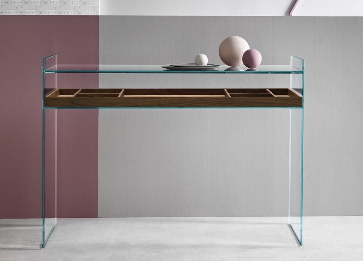 Tonelli Quiller Glass Desk