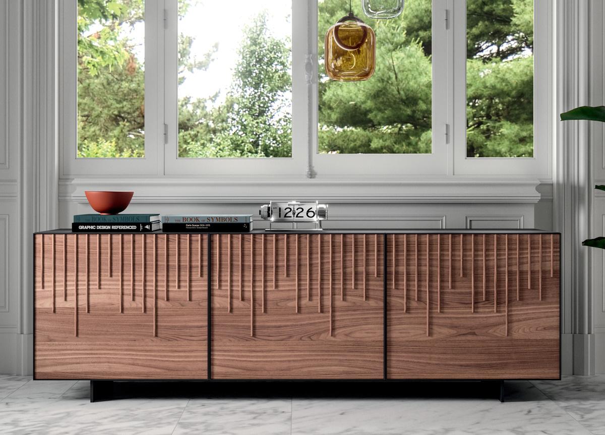 Ozzio Rain Wood Sideboard