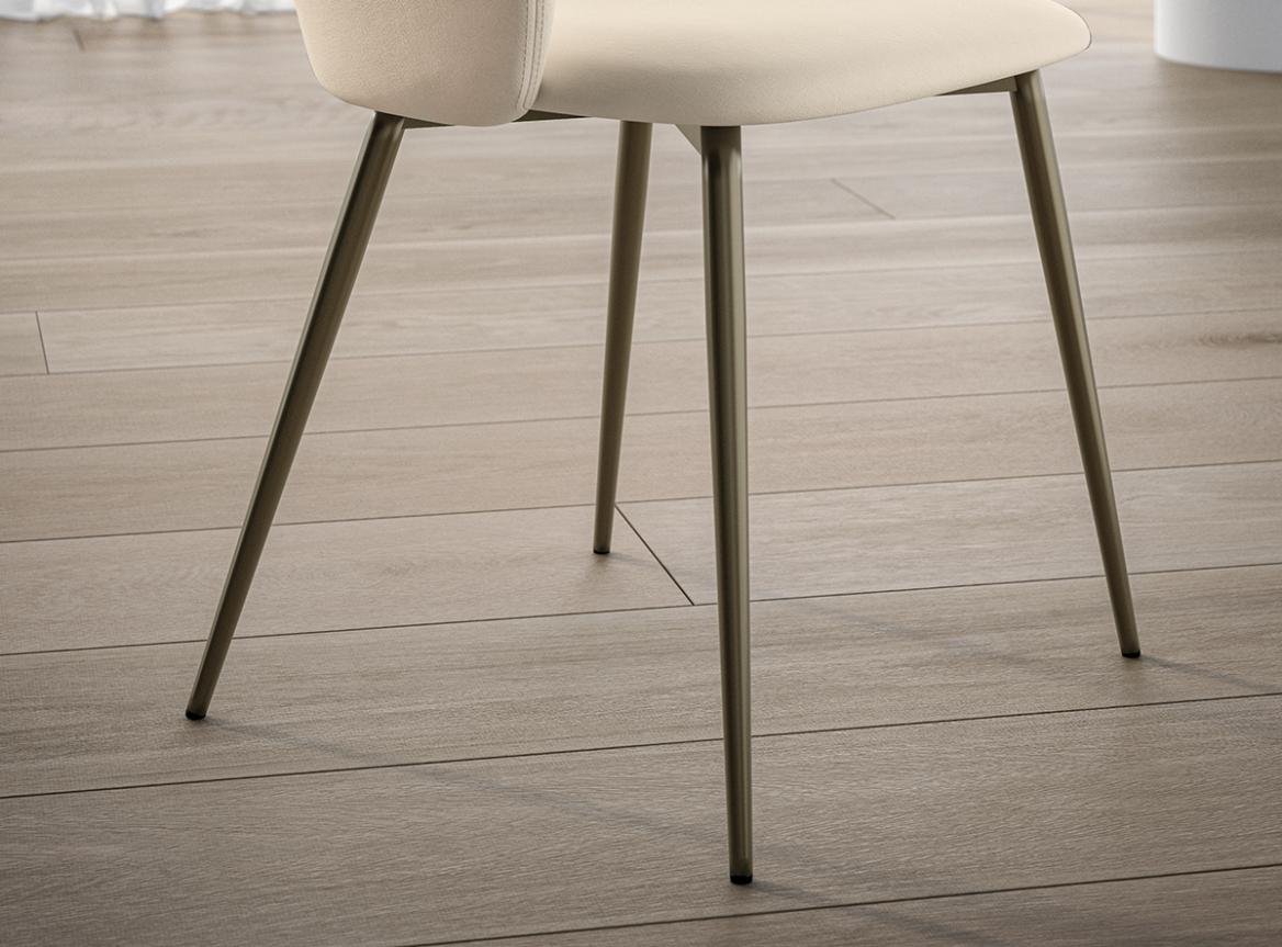 Bontempi Rebecca Dining Chair with Metal Legs