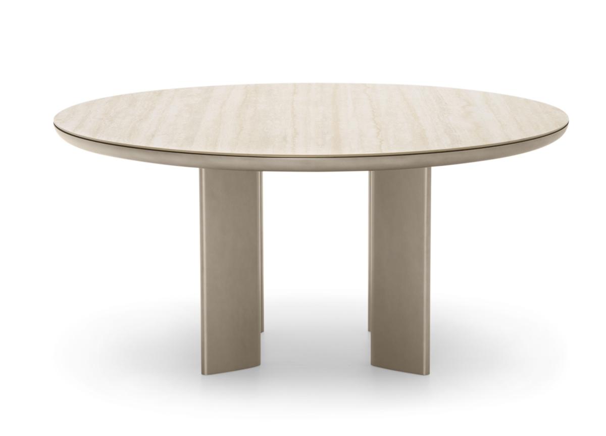 Calligaris Sandy Round Dining Table with Bevelled Ceramic Top