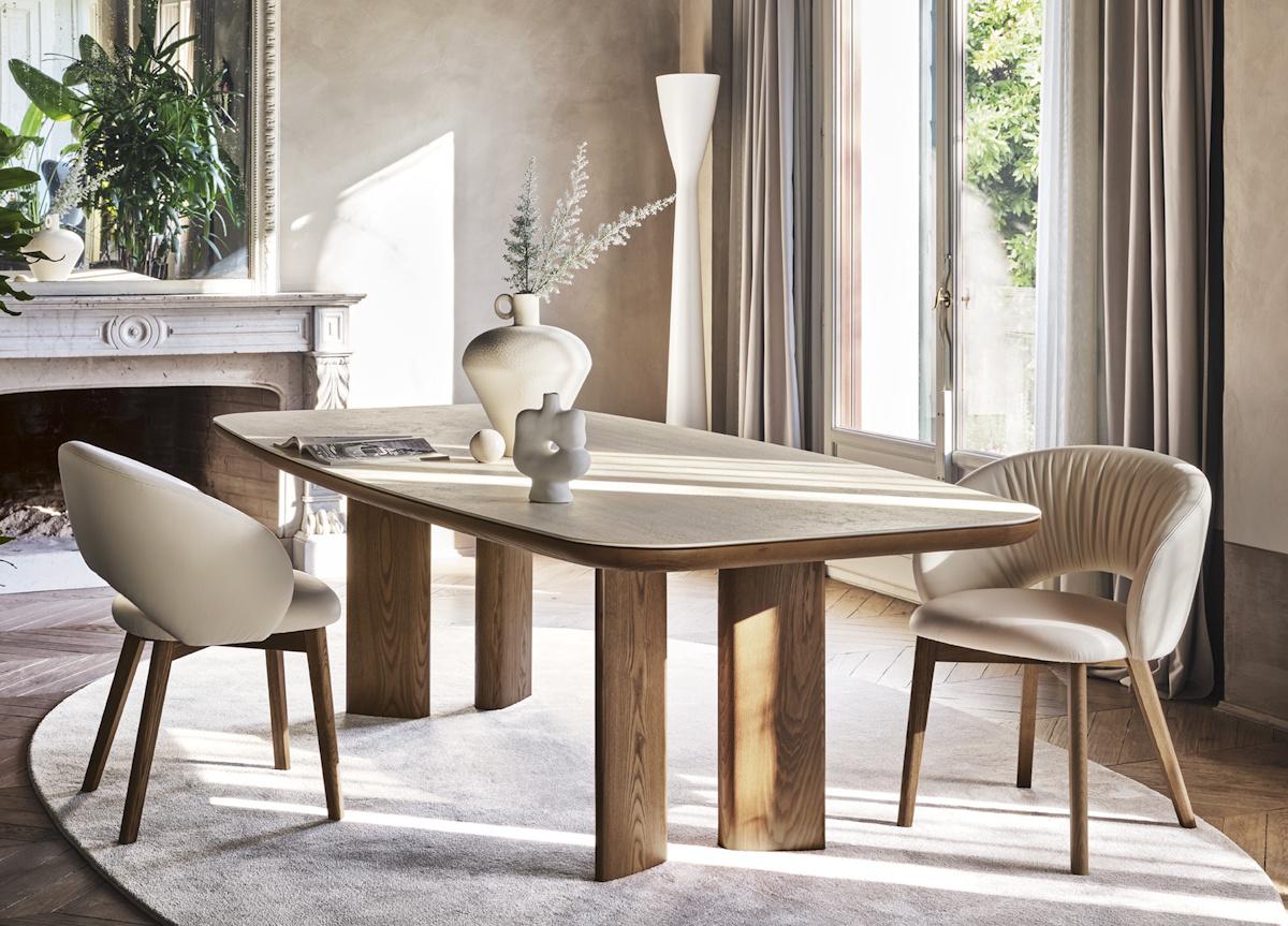 Calligaris Sandy Dining Table with Bevelled Ceramic Top