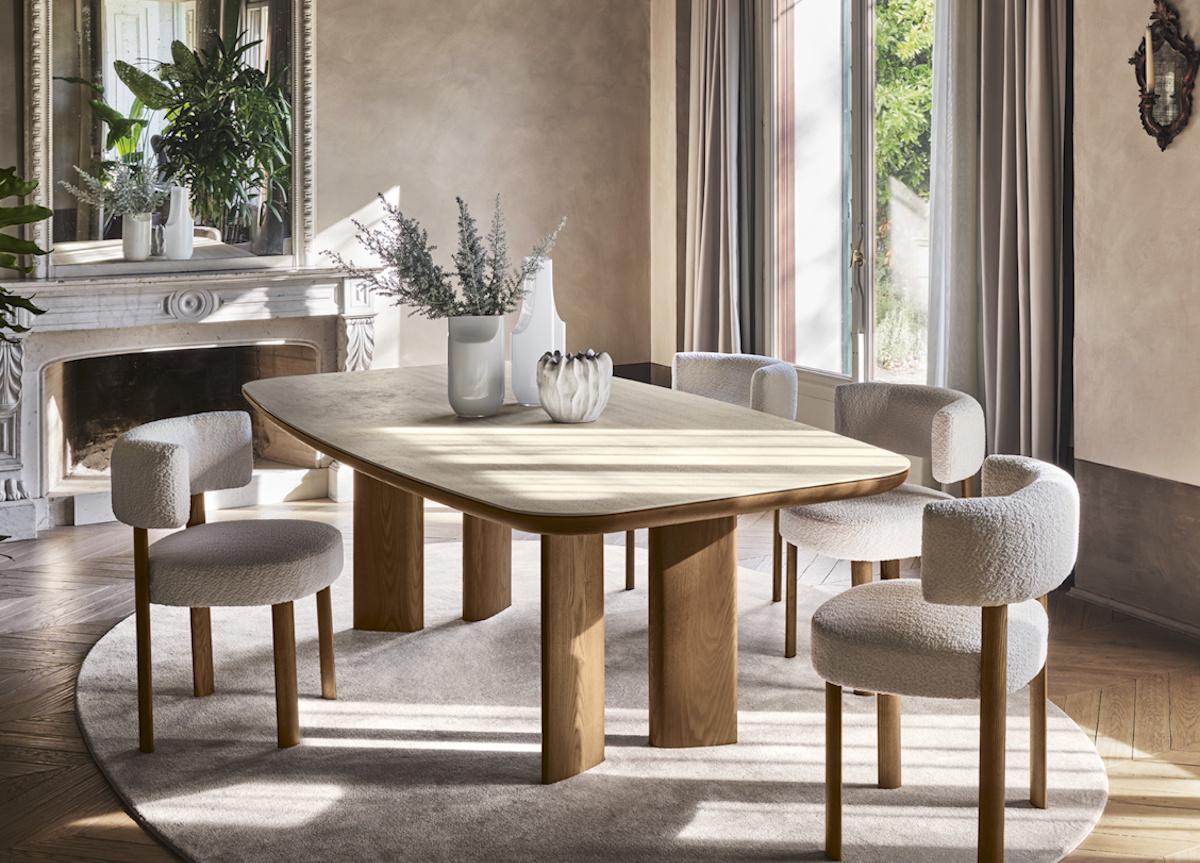 Calligaris Sandy Dining Table with Bevelled Ceramic Top