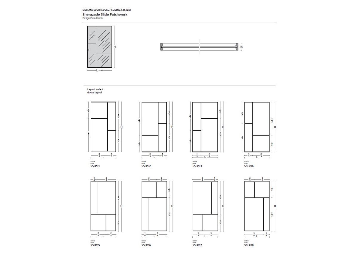 Glas Italia Sherazade Patchwork Sliding Glass Doors