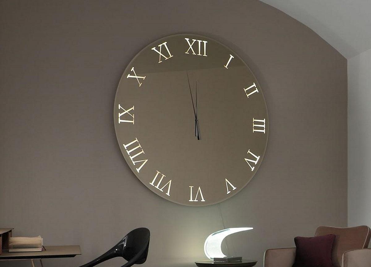 Reflex Titanium Clock/Mirror Reflex Angelo Go Modern Clearance