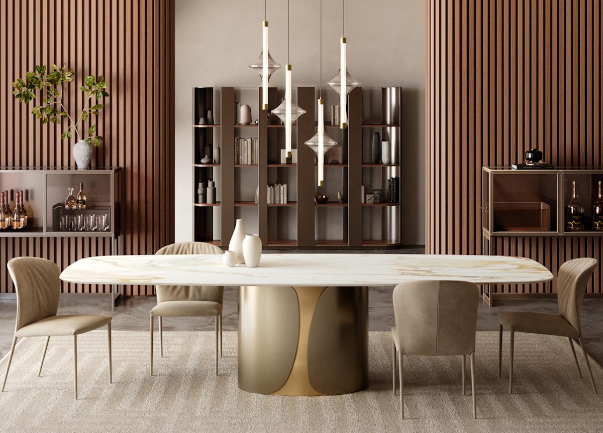 Bontempi Talos Barrel Top Dining Table