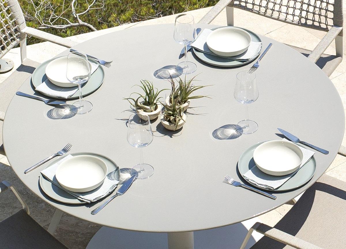 Tribu T-Table Round Garden Dining Table