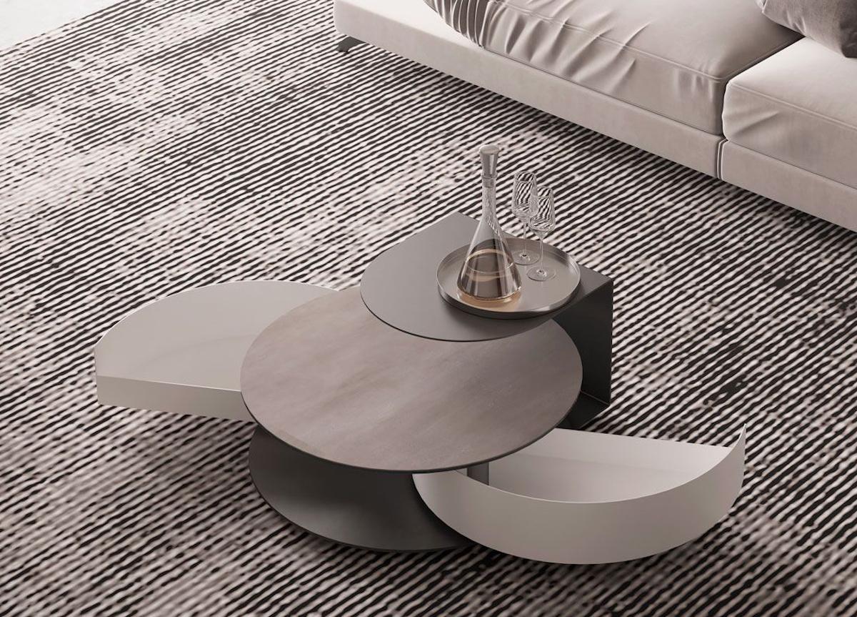 Naos Theta Coffee Table with Drawers & Shelf