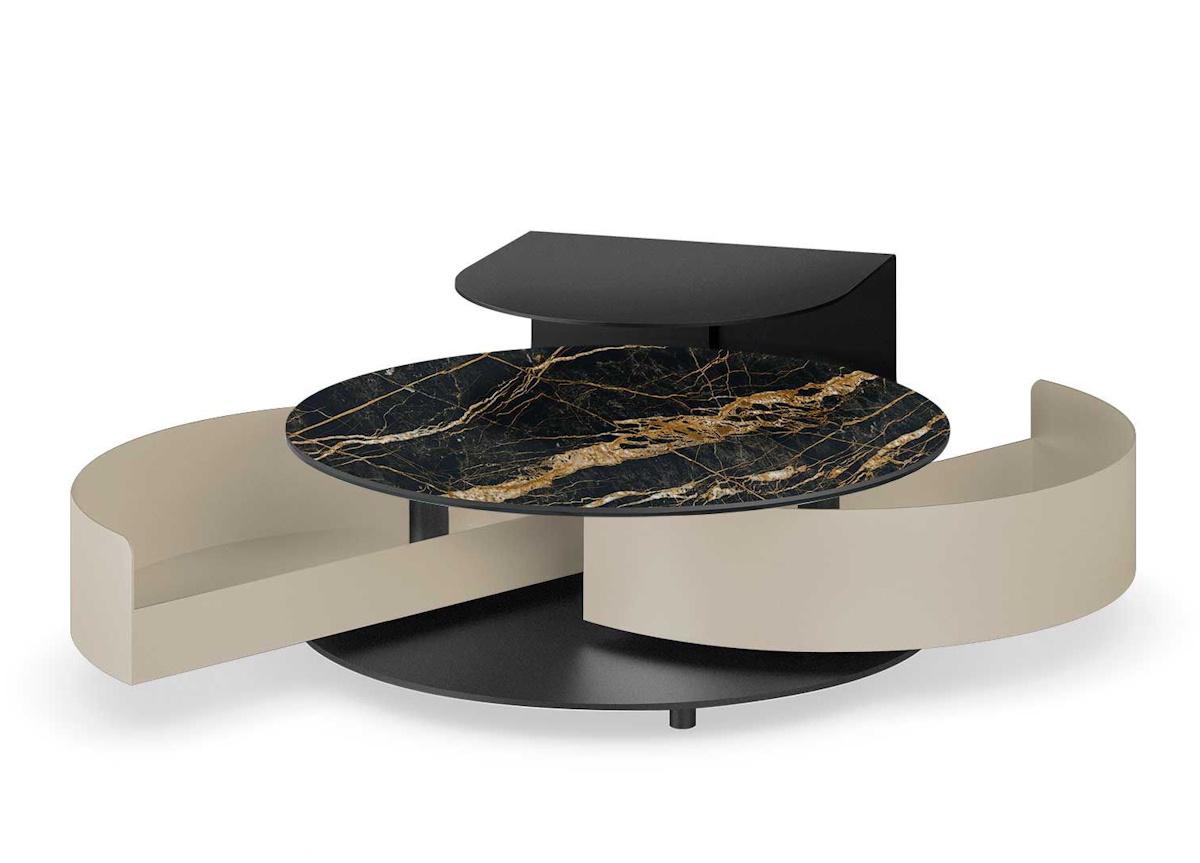 Naos Theta Coffee Table with Drawers & Shelf