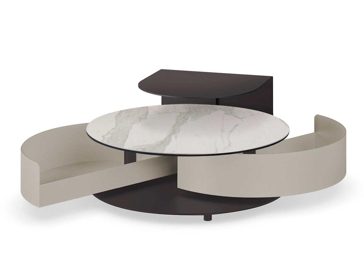 Naos Theta Coffee Table with Drawers & Shelf
