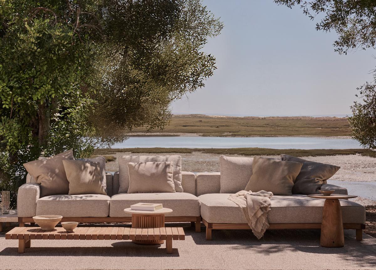 Tribu Vis A Vis Corner Garden Sofa