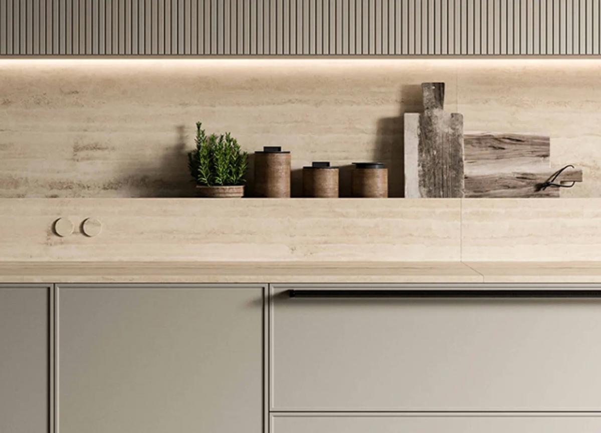 Vitae Kitchen With Stone Clad Island