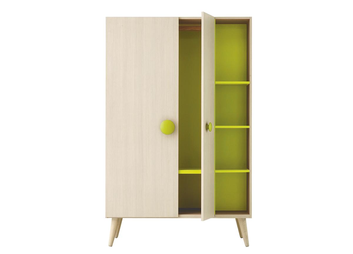 Battistella Woody Wardrobe with Exposed Shelves