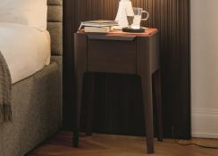 Porada Ziggy Glass Bedside Table