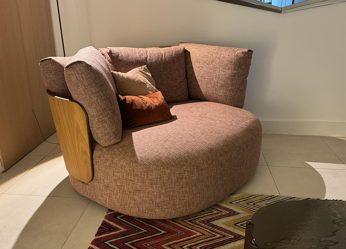 Porada Calin XL Armchair With Swivel Base - In Stock - Immediate Delivery