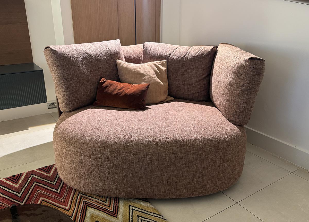 Porada Calin XL Armchair With Swivel Base - In Stock - Immediate Delivery