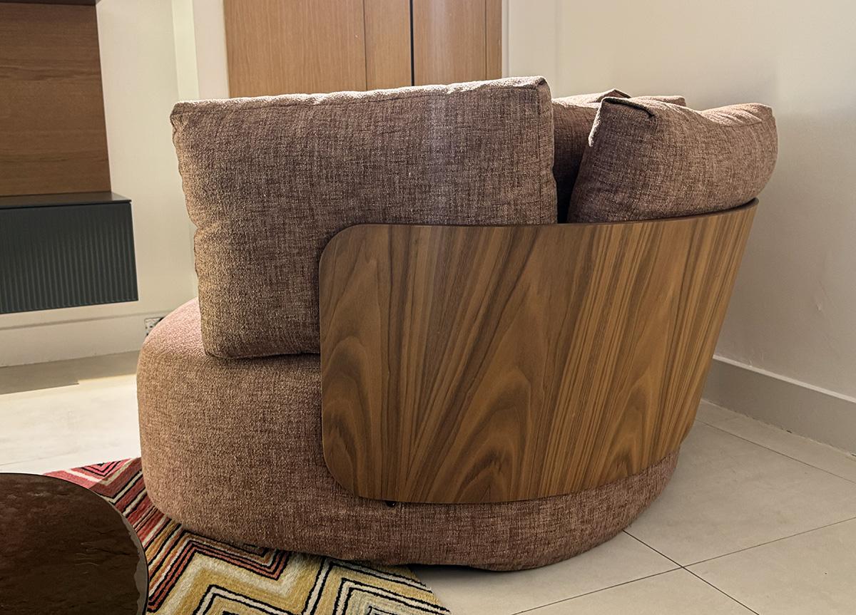 Porada Calin XL Armchair With Swivel Base - In Stock - Immediate Delivery