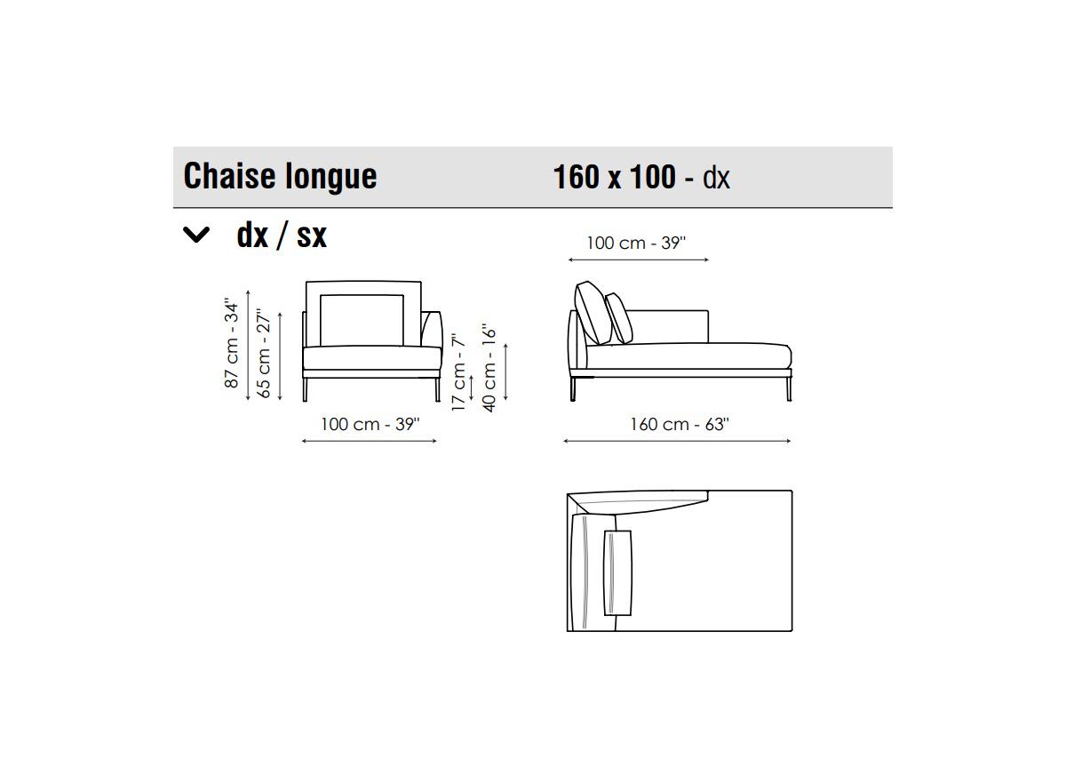 Bonaldo Paraiso Chaise Longue - New, in Stock - Clearance