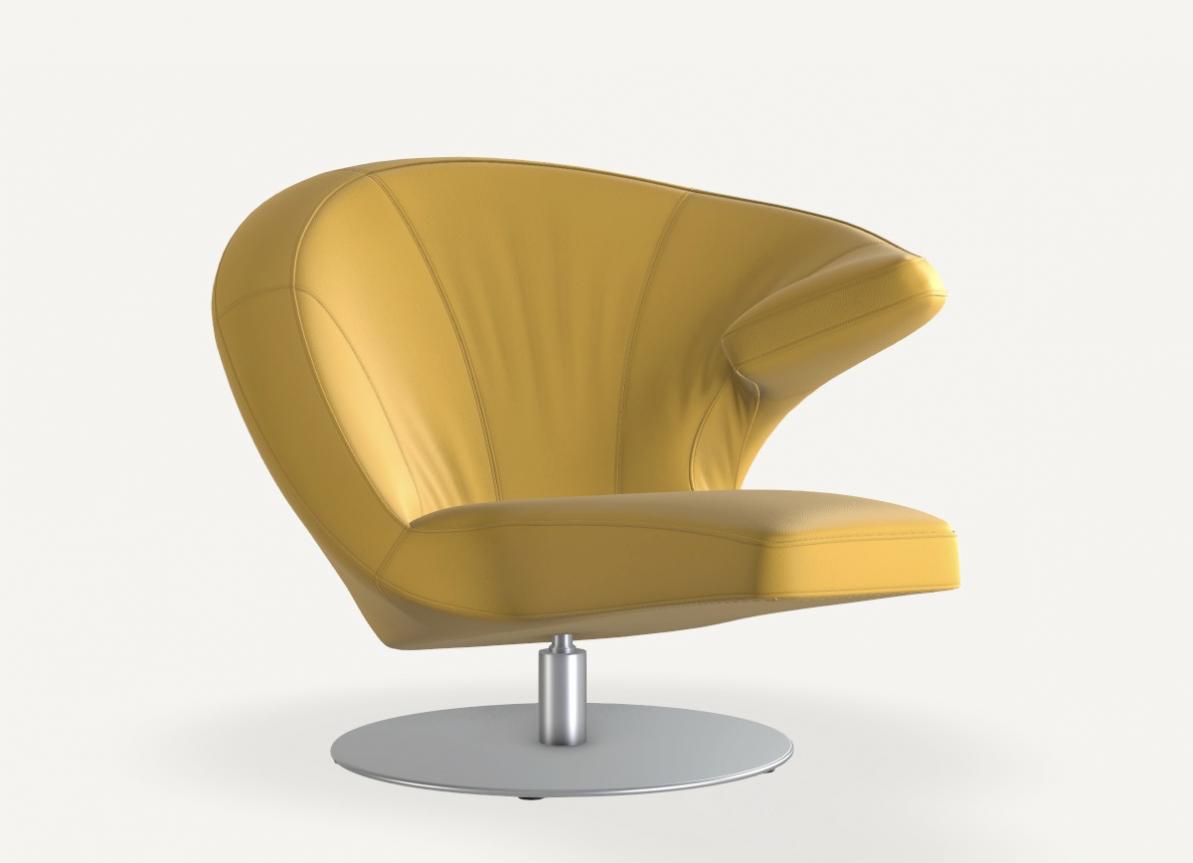 Leolux Parabolica Armchair In Mimosa Leather - In Stock