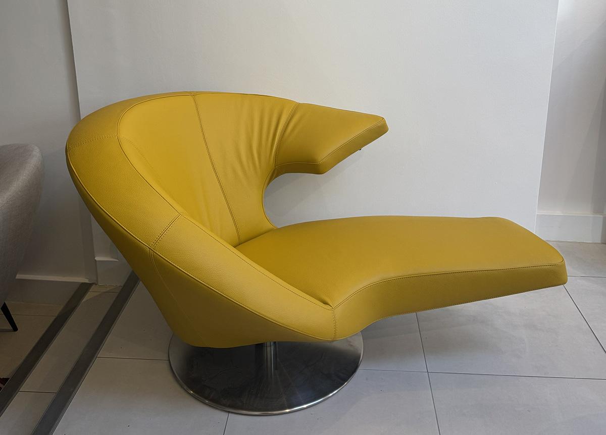 Leolux Parabolica Armchair In Mimosa Leather - In Stock