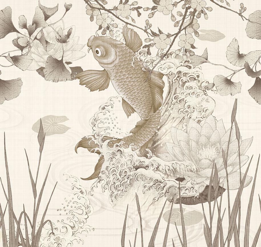 London Art Koi Wallpaper