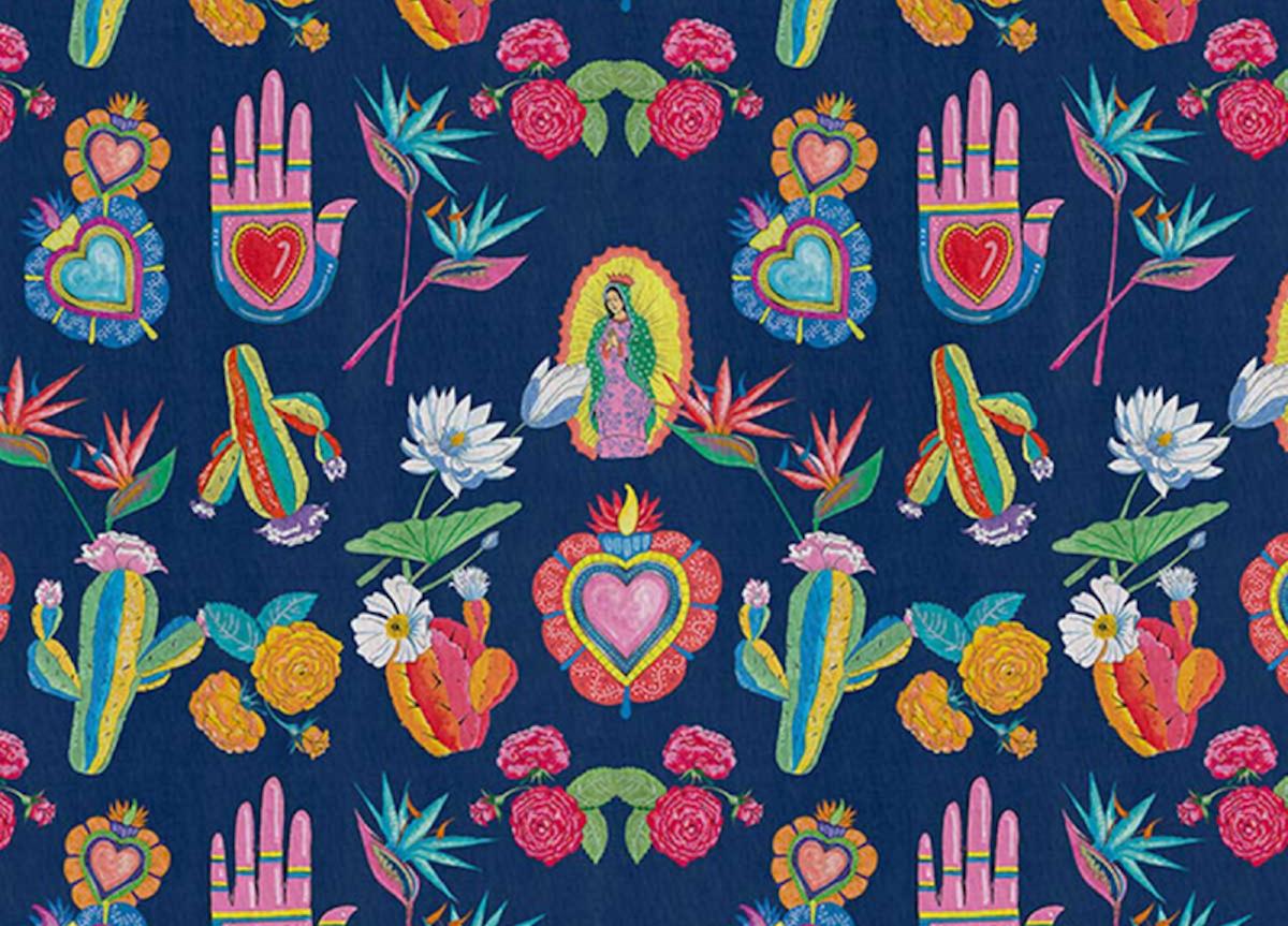 London Art Mexican Folk Wallpaper