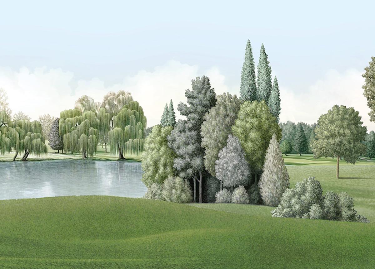 London Art La Pelouse Royale Wallpaper